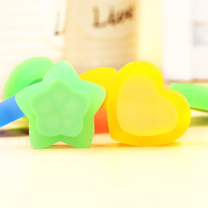 2 шт./лот новинка милый светящийся ластик со звездами и сердечками Желейная