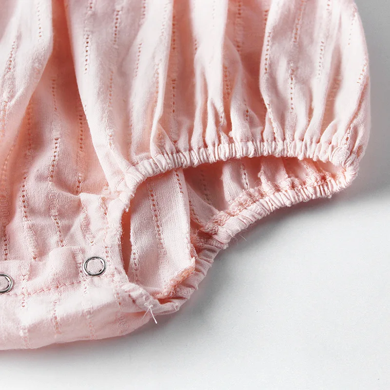 Новинка 2019 хлопковый комбинезон с оборками для девочек модный Мягкий Летний