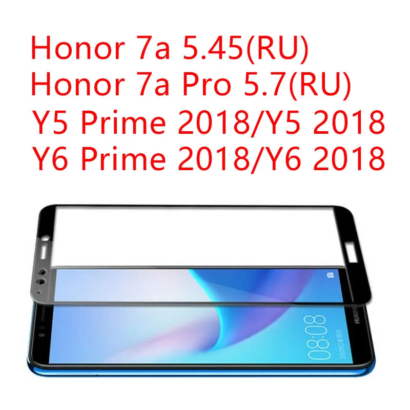 Защитное стекло для Huawei Y5 Y6 Prime 2018 закаленное Honor 7a Pro A7 A 7apro Y 5 6 5y 6y защитная пленка