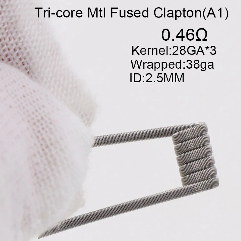 50/100 шт XFKM новые MTL DIY преднамотанные койлы Ni80/A1/SS316L готовых типа Клэптон для намотки спиралей ДЛЯ МАНТА mtl атомайзер RTA - Цвет: Mtl-3-28-38-a1
