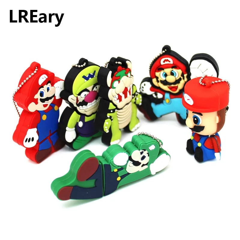 Симпатичные Super Mario 4 ГБ флеш диск USB 2 0 игра мультфильм игрушки usb накопитель карта