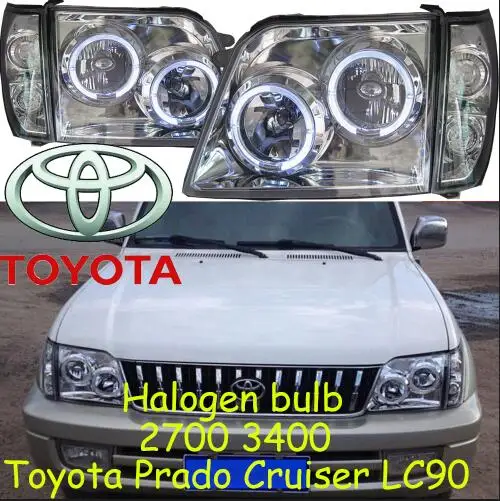 silver color Черный/серебристый один комплект Cruiser FJ90 LC90 FJ90 Prado 3400/2700 1998-2002 фары лампы ангельские глазки автомобильные аксессуары - Цвет: silver color