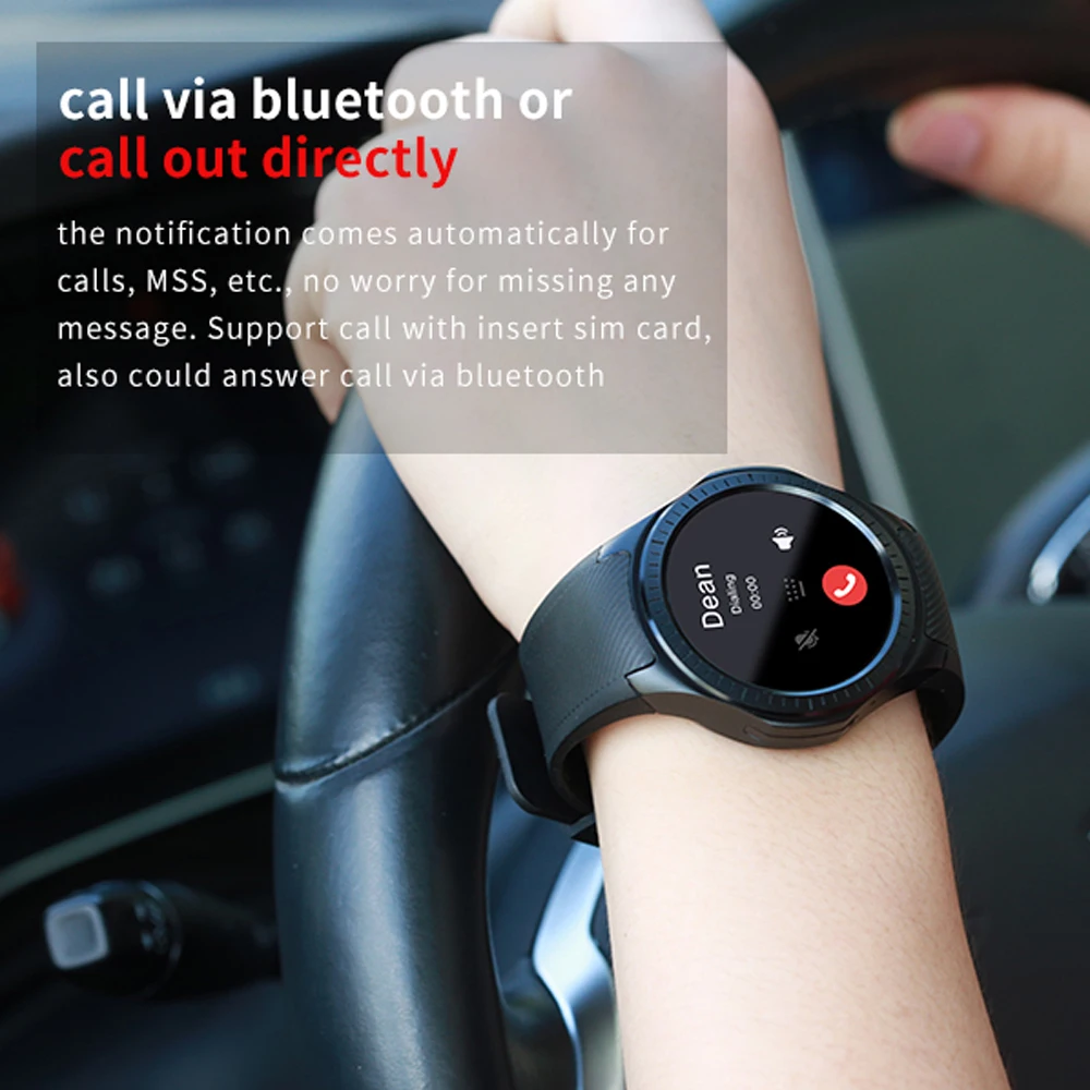 Microwear L1 Smartwatch телефон 1,3 ''спортивные Смарт-часы Android iOS MTK2503 частота сердечных сокращений 2G Wifi Bluetooth Камера вызова TF карта gps