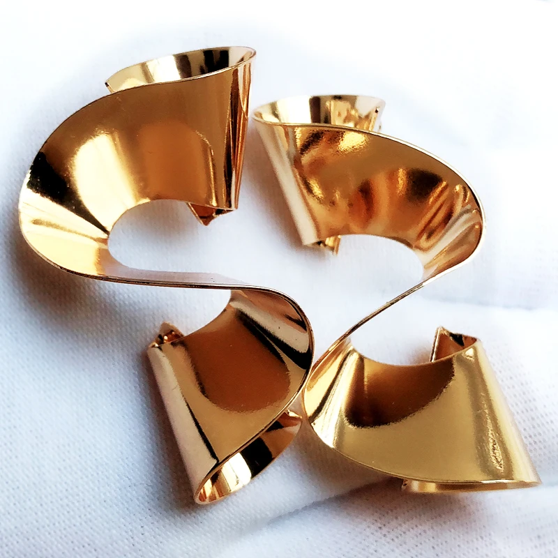 2018 Fashion European Metal Wrinkled Earrings Female Punk Style | Dangle