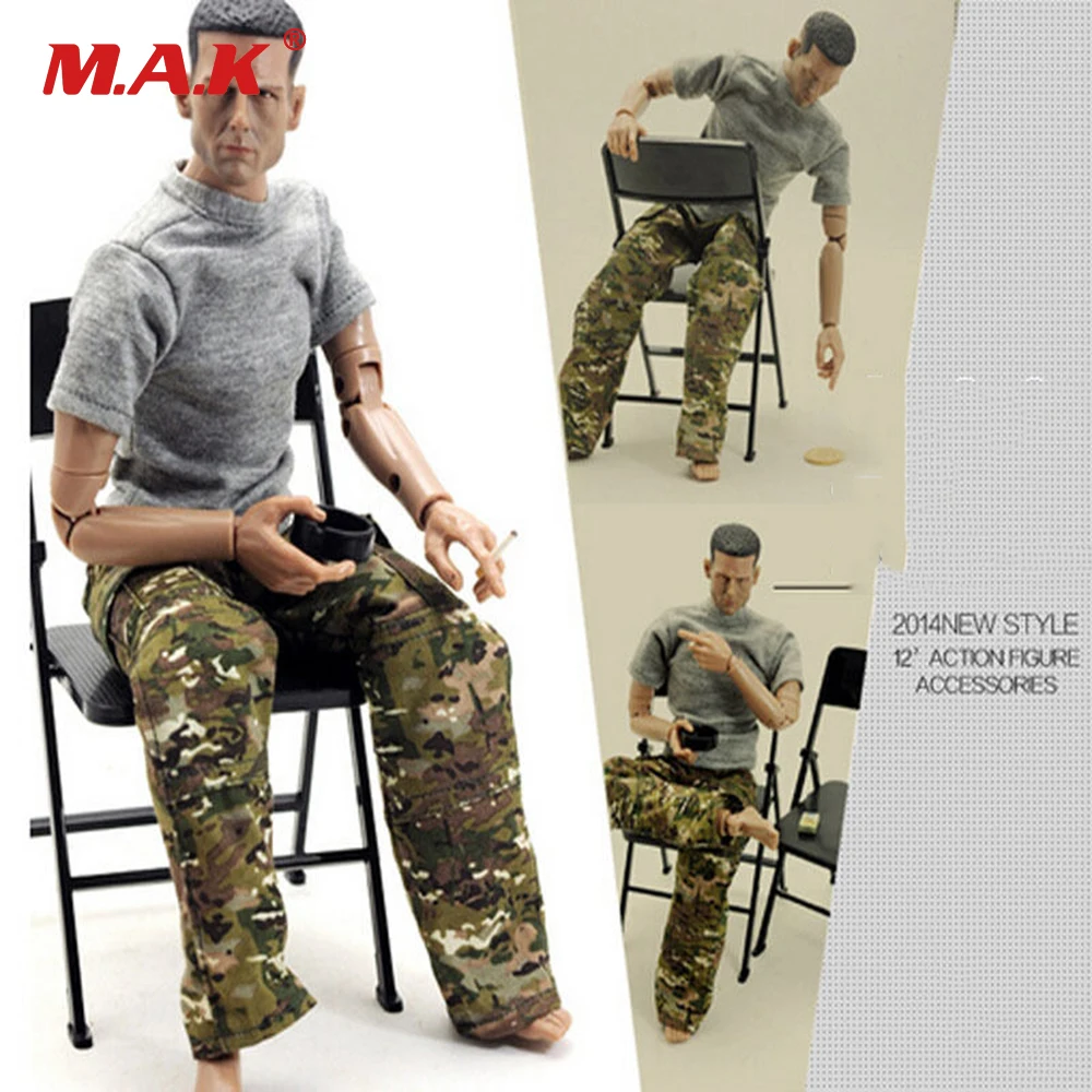 Масштаб 1/6 фигурка Solider черное складное кресло модель для экшн-фигурки 12 дюймов