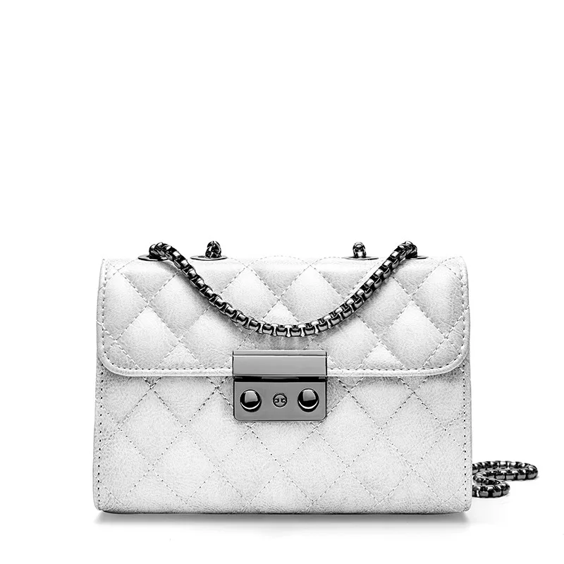 Женская кожаная сумка с цепочкой в европейском и американском стиле модная цепь