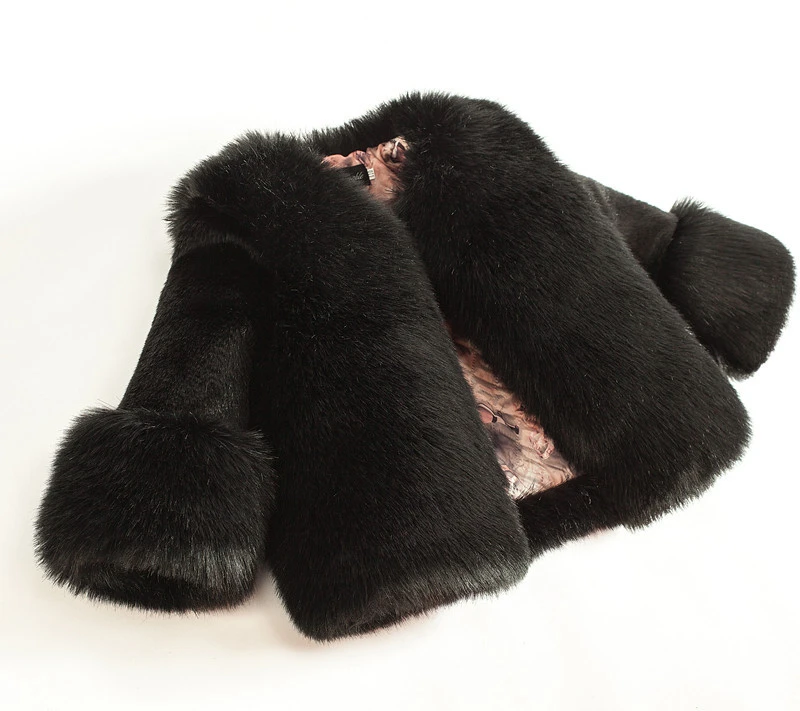 Newly Winter Girls Fur Coat Elegant Baby Girl Faux Jackets And Coats Thick Warm Parka Kids Boutique New year Clothes | Детская одежда и