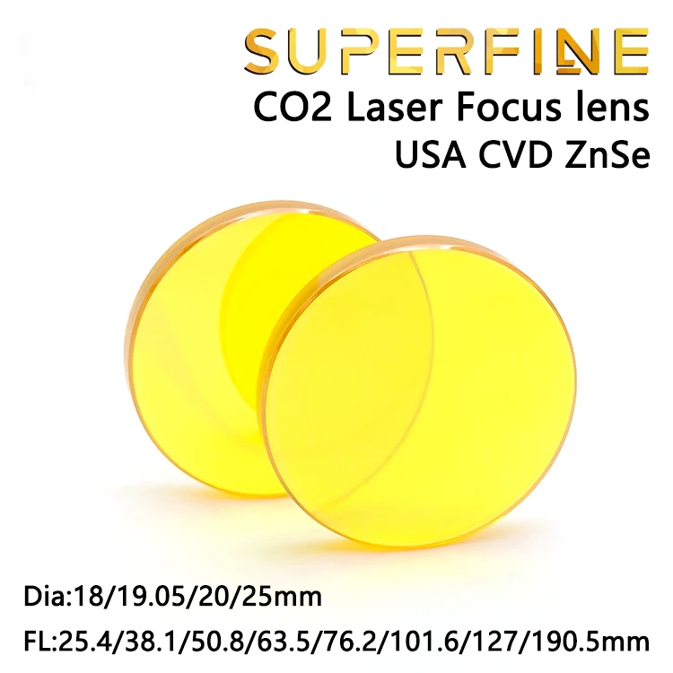 США CVD ZnSe CO2 лазерный фокус объектива Dia.18 19,05 20 мм FL 38,1 50,8 63,5 76,2 101,6 127 мм