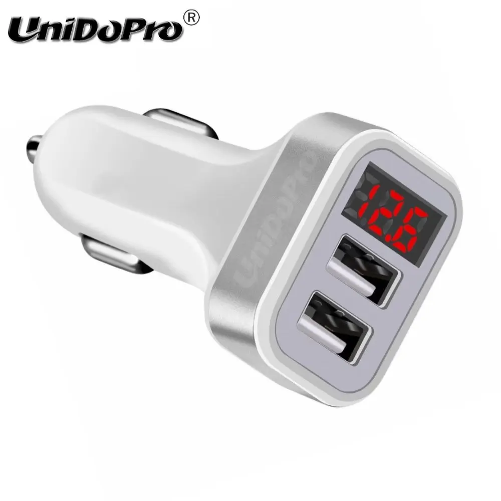 Автомобильное зарядное устройство с 2USB-портами 5 В 2 1 А со светодиодным экраном