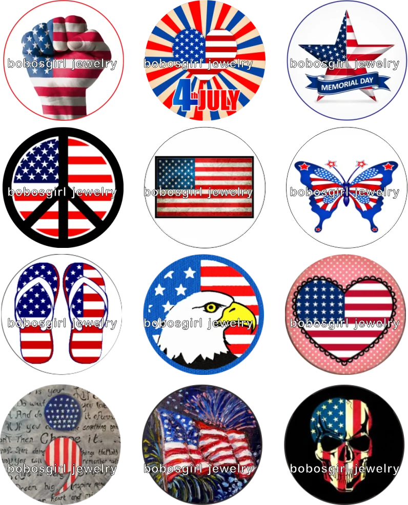 Смешанный набор ювелирные изделия с застежкой кнопкой в стиле США флота армии