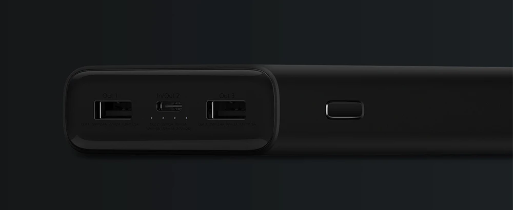 Xiaomi power Bank 3 портативное зарядное устройство 20000 мАч портативное зарядное устройство Поддержка QC3.0 USB PD питания 3 порта для ноутбука