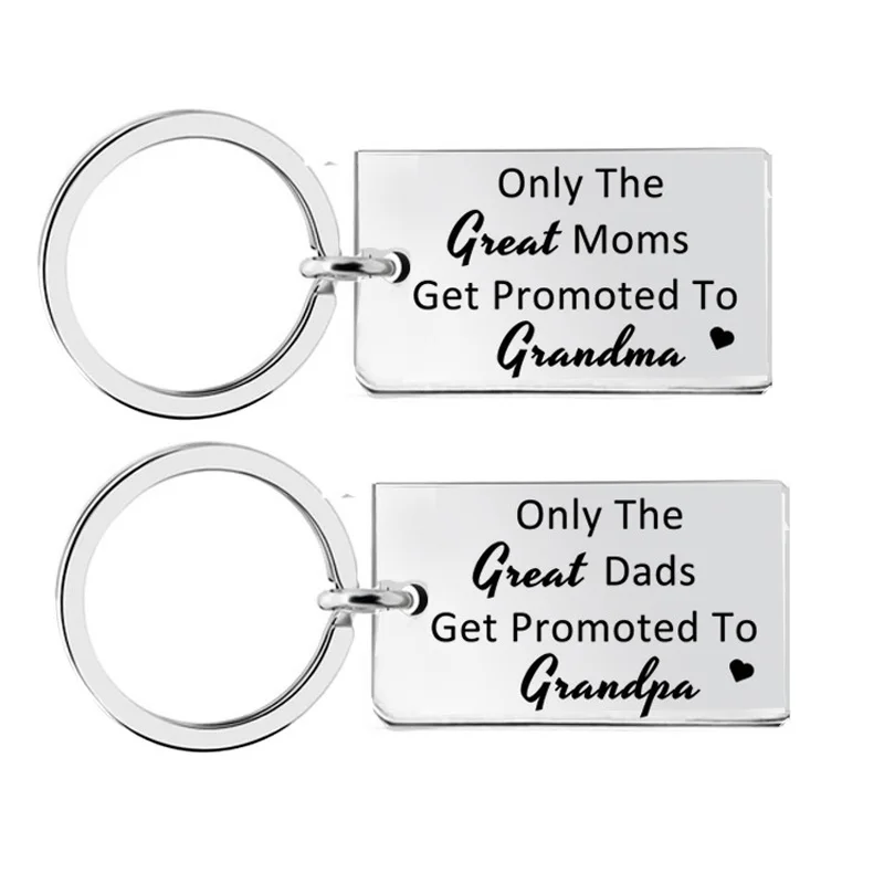 

Only The Great Moms Get Promoted To Grandma Grandpa Keychain Mothers Fathers Day Gift From Kids Soon To Be Grandma Grandpa