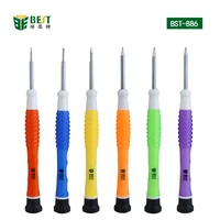 free shipping 6pcsset opening repair tools kit bst 886c screwdriver set for cell phone repairing