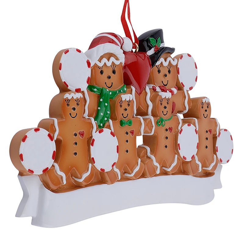 Оптовая продажа Имбирные пряники семейство из 6 искусственных украшений в