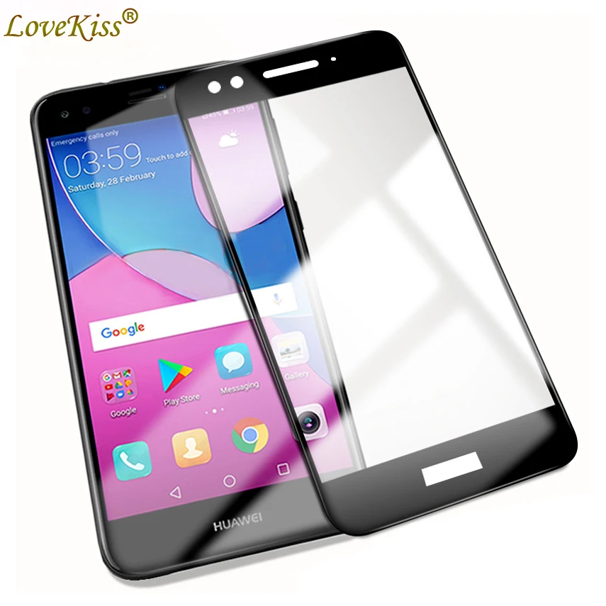 P9Lite мини полное покрытие экрана стеклянная пленка для Huawei P9 Lite Mini SLA-L22 Nova Y6 Pro 2017