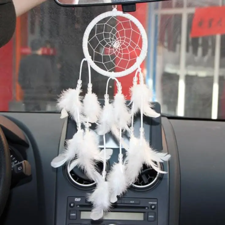2015 Hot Sale Dream Catcher Circular Net With feathers Wall Hanging Decoration Home Decor Ornament drop shipping |