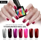 BUKAKI французский дизайн ногтей Красный титан гель лак для ногтей металлический зеркальный эффект гибридные Лаки УФ светодиодная лампа для сушки ногтей гель лак