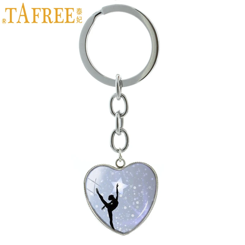 TAFREE элегантный балетный брелок для ключей с изображением танцующей пары