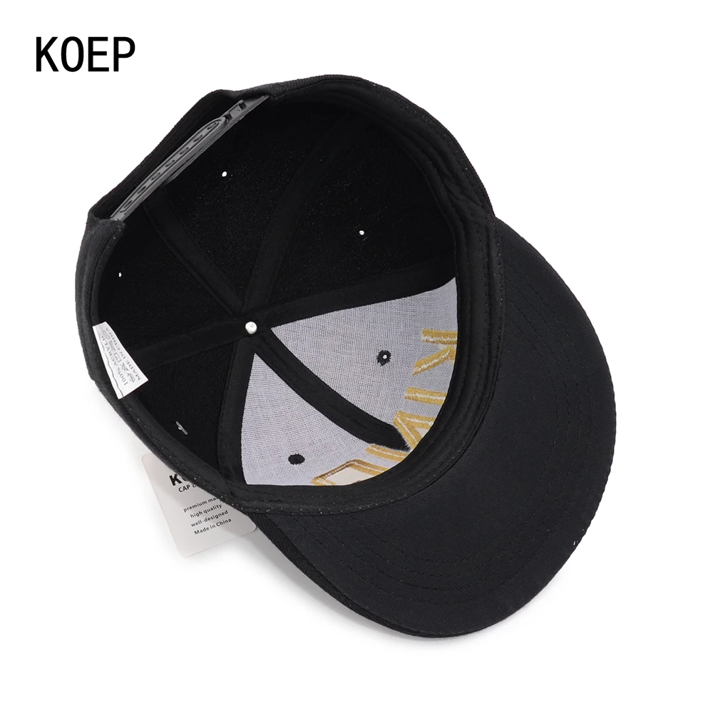 Koep Лидер продаж король королева черный Вышивка Snapback Hat Для мужчин женщин пара