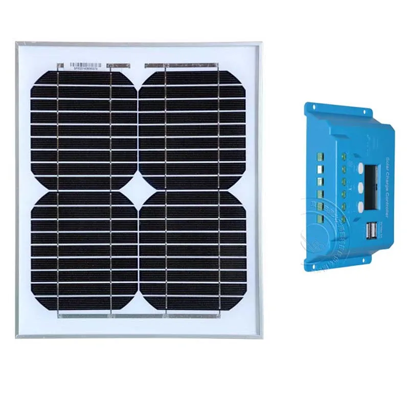 Mono Solar Panel18v 10 Вт 12 В комплект для кемпинга зарядное устройство контроллер заряда
