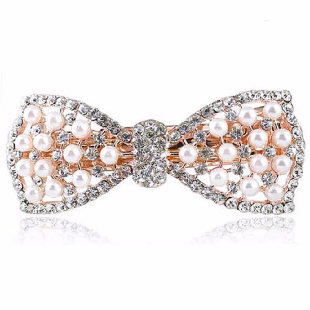 TOMTOSH модная женская заколка для волос со стразами и бантом на голову украшения