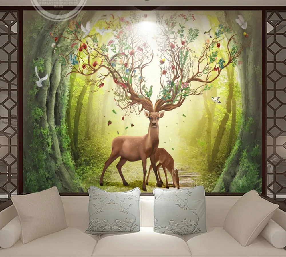 Бесплатная доставка скандинавские Фэнтези лес лося высококлассный лучший диван