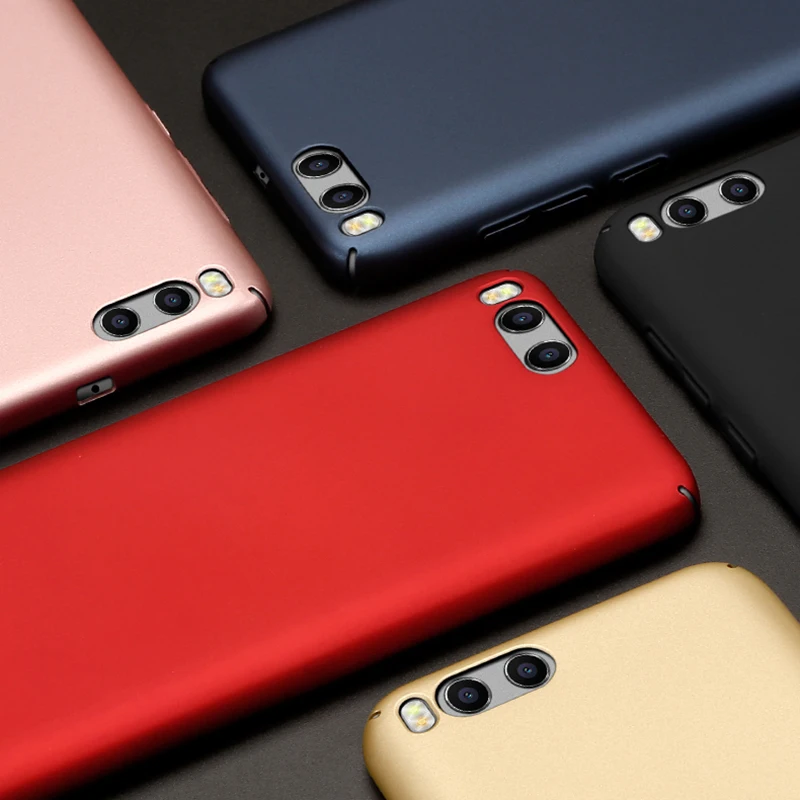 Чехол MAKAVO для Xiaomi Mi6 360 полностью Матовые чехлы из кожи жесткий пластиковый корпус