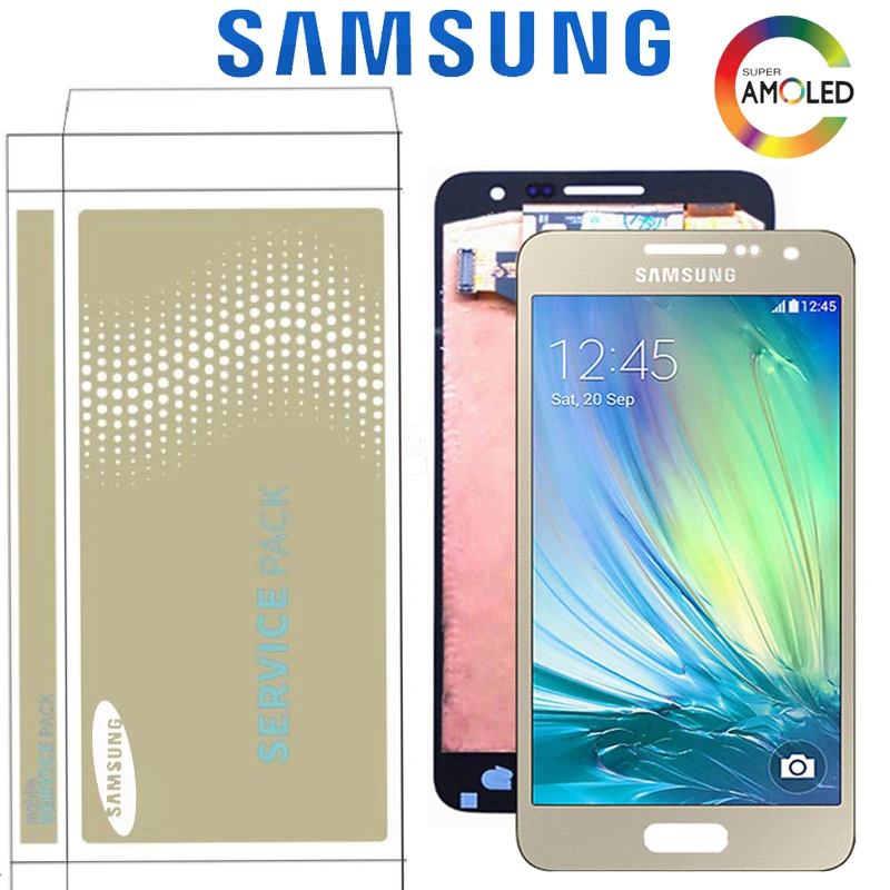 Оригинальный ЖК дисплей 4 5 дюйма AMOLED для SAMSUNG Galaxy A3 2015 A300 A300F A300H с сенсорным