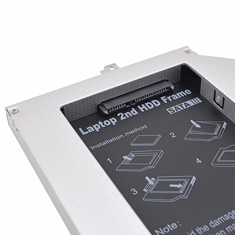 Чипсет SATA 3,0 2nd HDD Caddy 12,7 мм для Dell Latitude E5400 E5410 E5420 E5500 E5510 E5520 DVD-ROM Оптический отсек