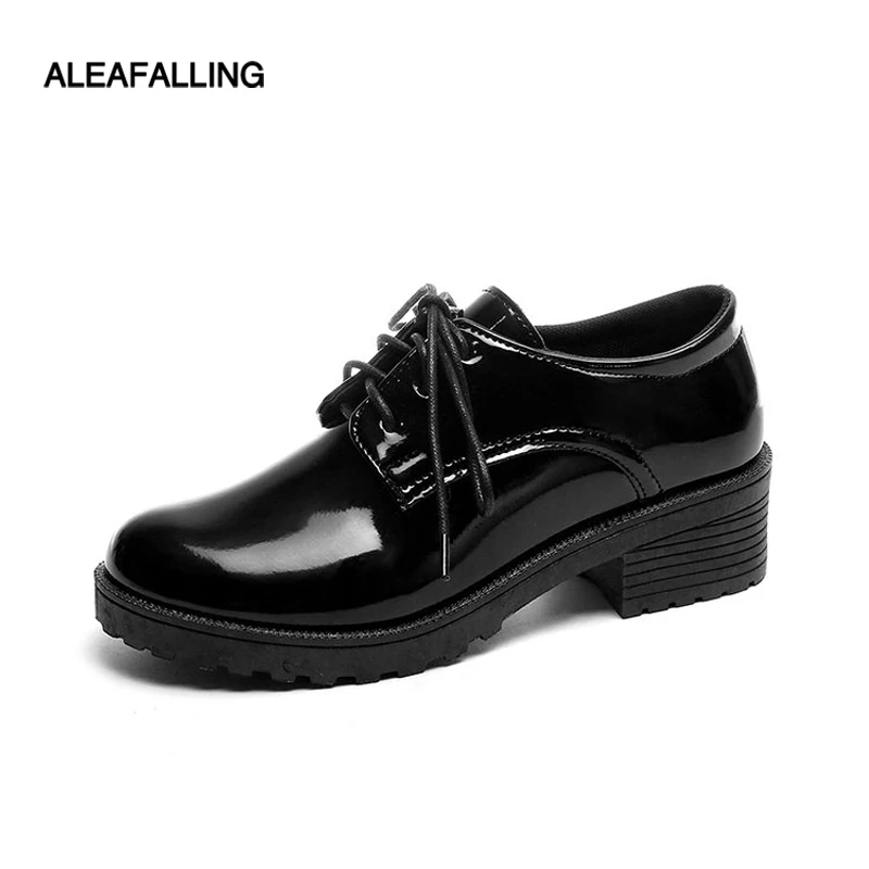 Aleafalling/Классическая уличная женская обувь на шнуровке для отдыха каблуке 5 см