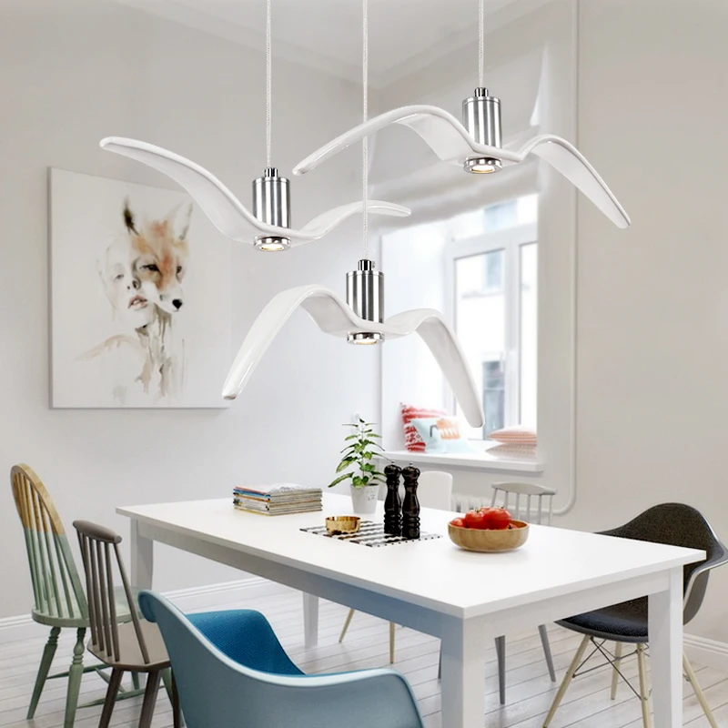 Новый дизайн черный/белый подвесной светильник индивидуальная Морская Чайка для