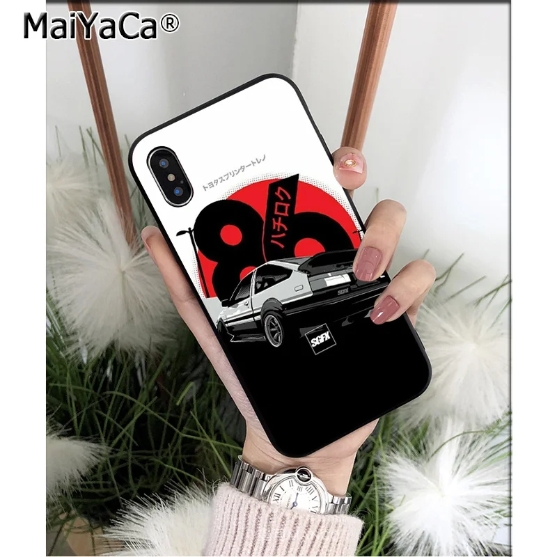 MaiYaCa D AE86 ТПУ мягкий черный чехол для телефона чехол для Apple iPhone 8 7 6 6S Plus X XS MAX 5 5S SE XR Чехол для мобильного телефона