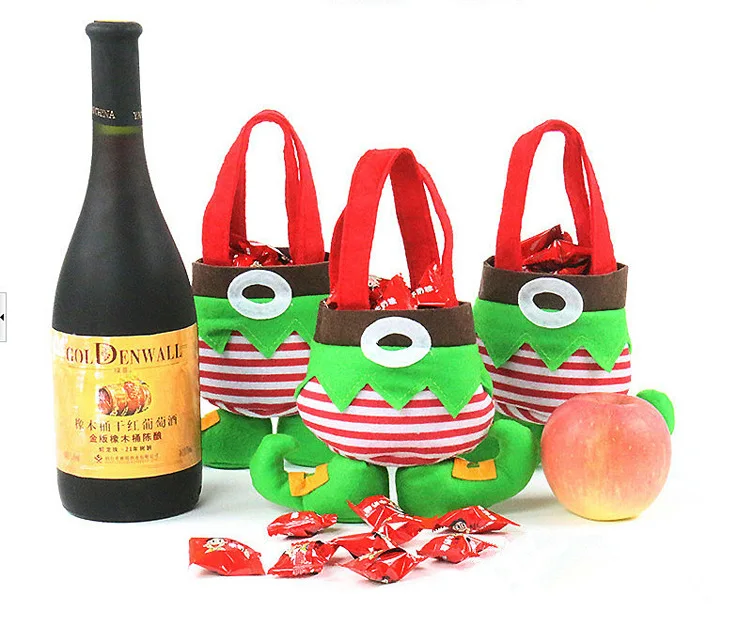 Оптовая продажа 100 шт./лот 9 дюймов сумка для конфет Elf Рождественский Подарочный
