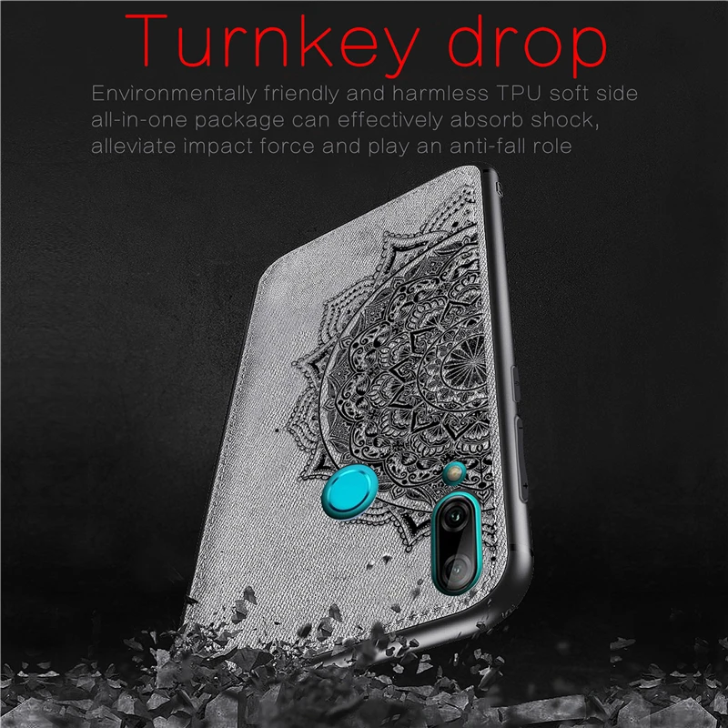 Чехол из хлопчатобумажной ткани для Huawei Y7 2019 магнитный силиконовый чехол бампер