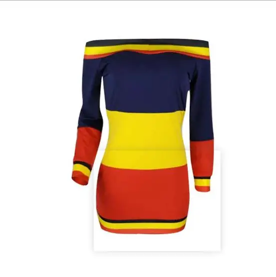 2019 африканская специальная одежда модное сексуальное платье в полоску с