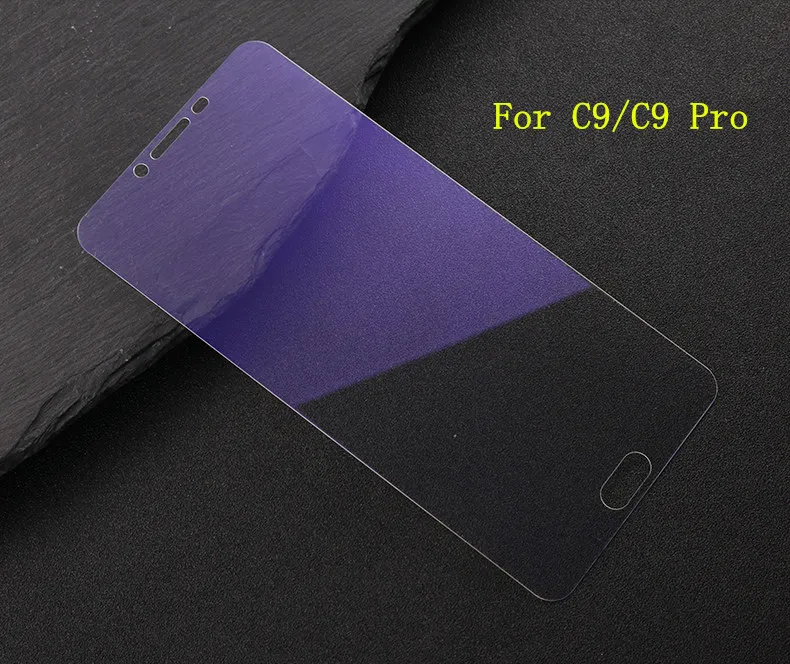 For C9 C9pro Полное закаленное стекло для samsung Galaxy C5 C7 C7 Pro C9 Pro 9H стекло анти Blu-Ray протектор экрана для Galaxy A9 Pro - Цвет: For C9 C9pro