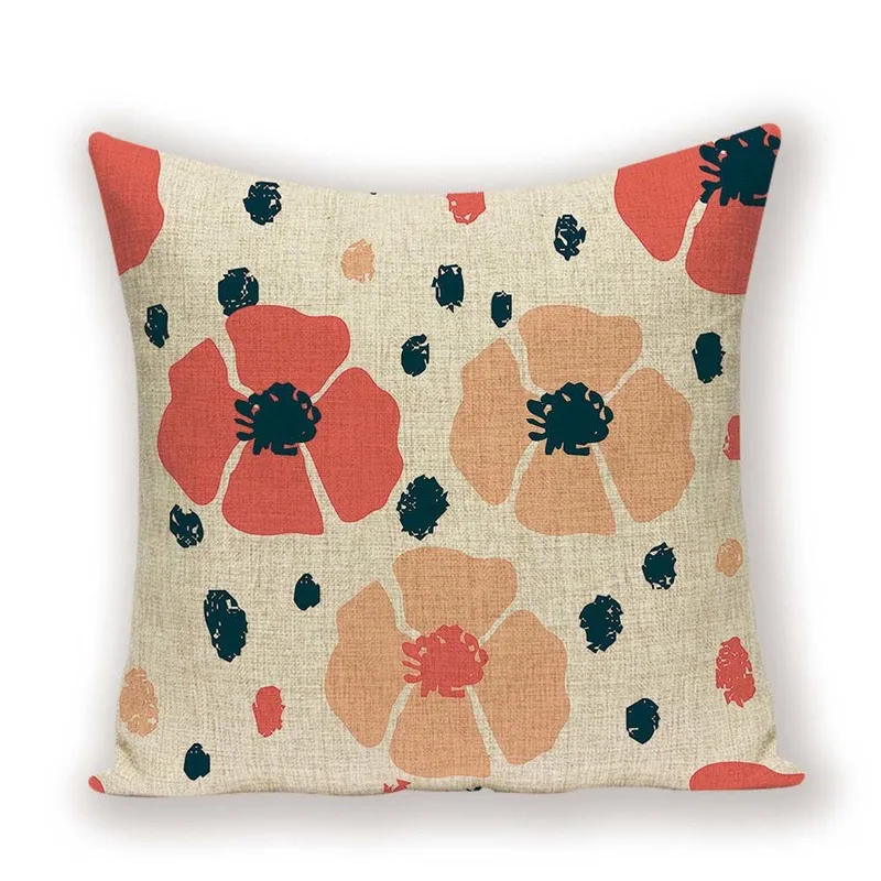 Потертые шикарные цветочные наволочки винтажные тропические декоративные для