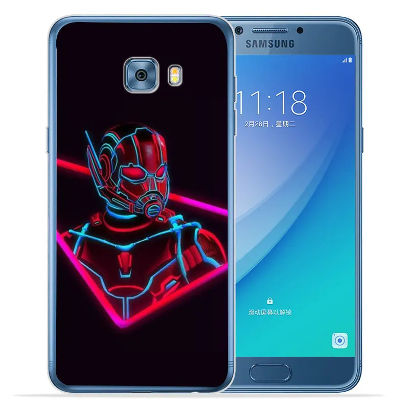 Роскошные Marvel для samsung Galaxy A9 A8 A7 A6 A5 A3 чехол силиконовый чехол, корпус Etui Железный человек Тор hero ракета