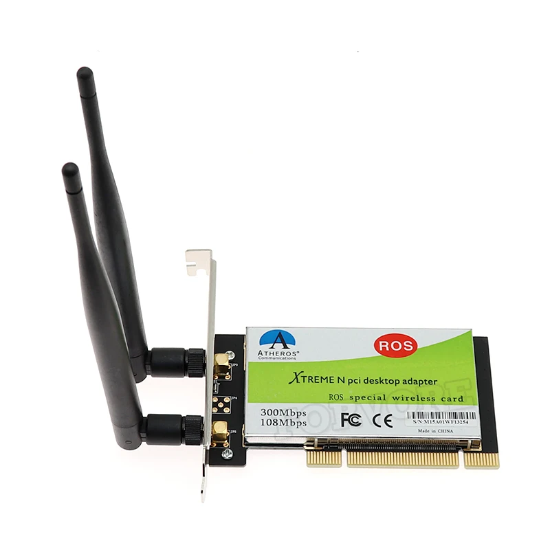 Настольная Двухдиапазонная беспроводная сетевая карта PCI 300 м для поддержки