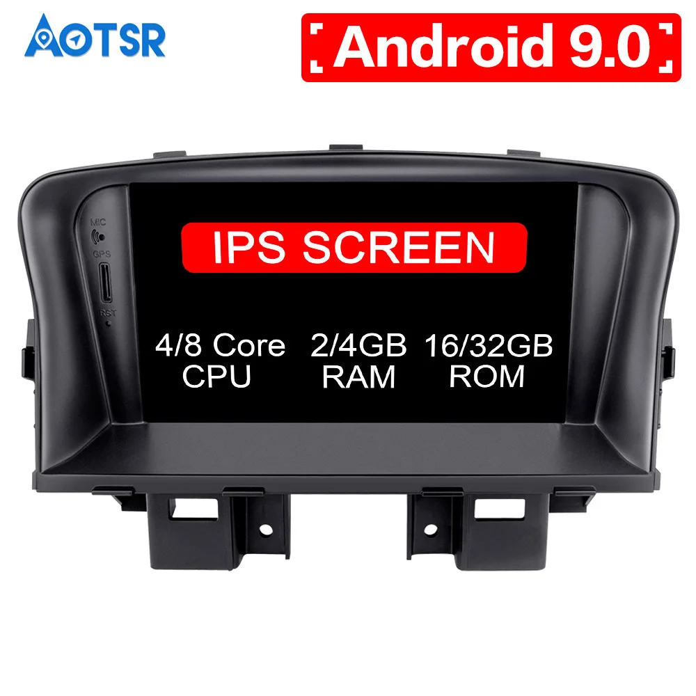 Автомобильный DVD плеер на Android 9 0 4 + 64 ГБ GPS навигация для Chevrolet CRUZE 2008 2012