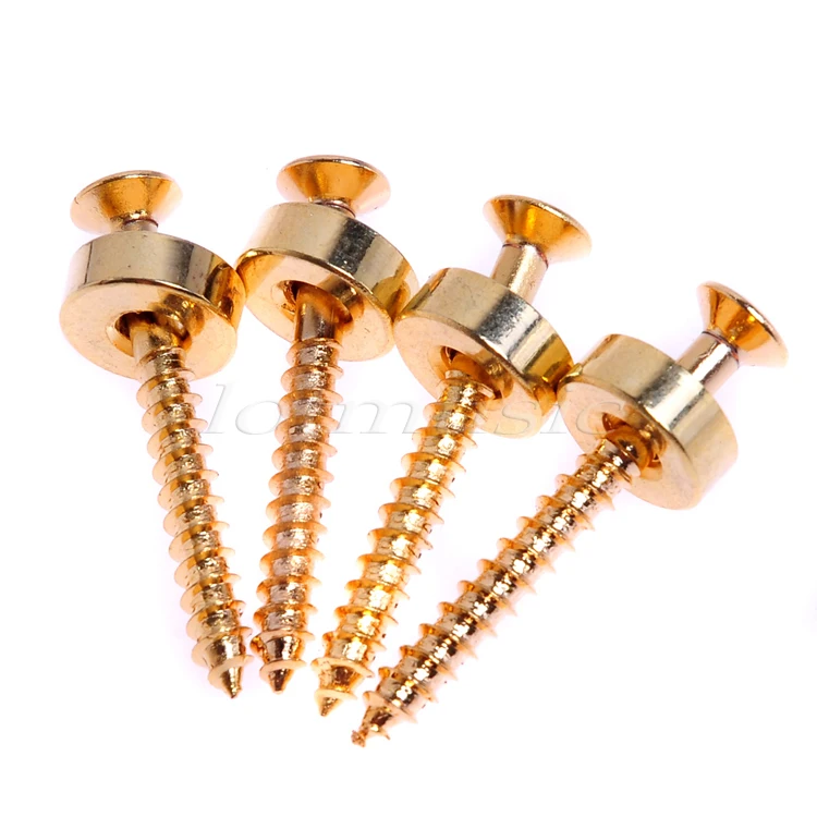 Gold 4pcs Neck Mounting Ferrules and 4pcs Screws Wholesale Parts enlarge