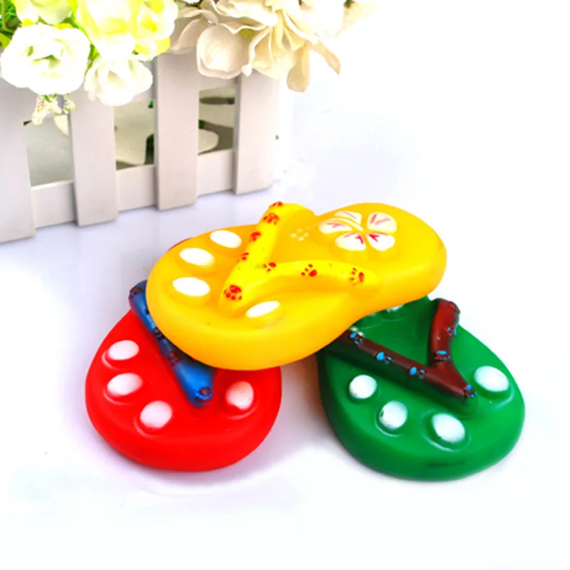 Резиновая игрушка для собак щенков жевательная симпатичная тапочка сланцы