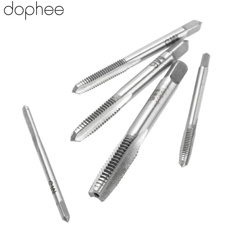 Dophee 5 шт. станок из быстрорежущей стали спиральная точка прямая рифленая резьба
