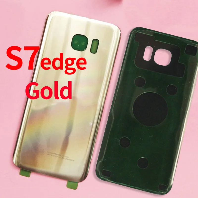 10 шт. для SAMSUNG Galaxy S7 Edge G930F G935F Задняя стеклянная крышка батарейного отсека задняя