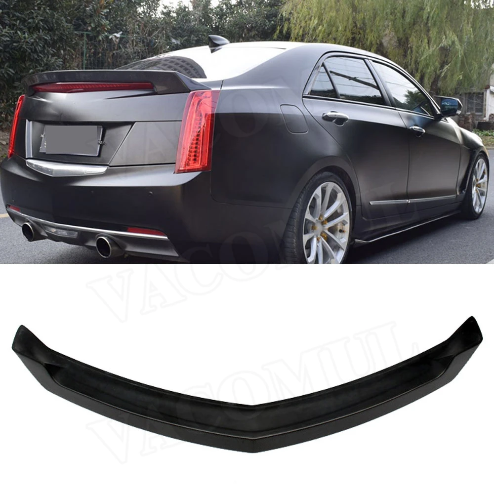 

Автомобильный задний спойлер из углеродного волокна для Cadillac ATS Sedan 4 Door 2015 2016 2017 2018 2019 V Style FRP крылья багажника заднего бампера