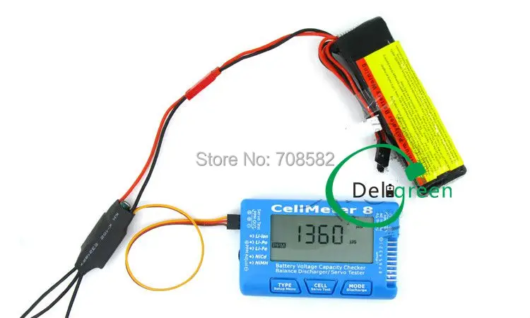 Deligreen AOK CellMeter 8 с фоновым светильник и разрядкой Многофункциональный цифровой силовой сервопривод Контролер тестер 2 S-8 S 8M