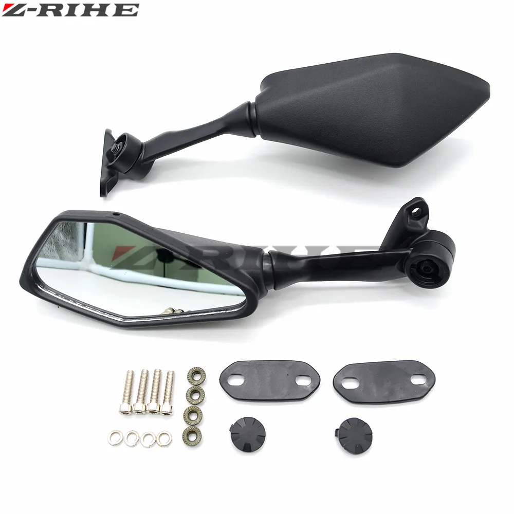 Мотоциклетное зеркало черное Moto боковое зеркало заднего вида для HONDA CBR 900 919 929 600RR HYOSUNG GT125R 650 R S Kawasaki Ninja 250 R - Цвет: Черный