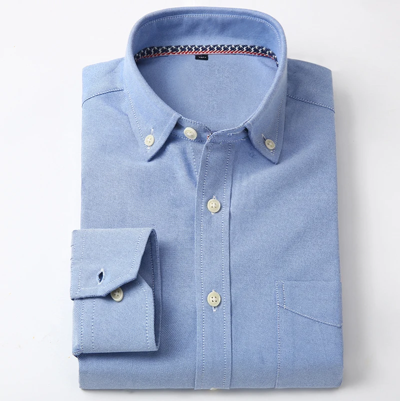 Оксфордская Мужская рубашка новинка 2016 брендовая одежда модная деловая