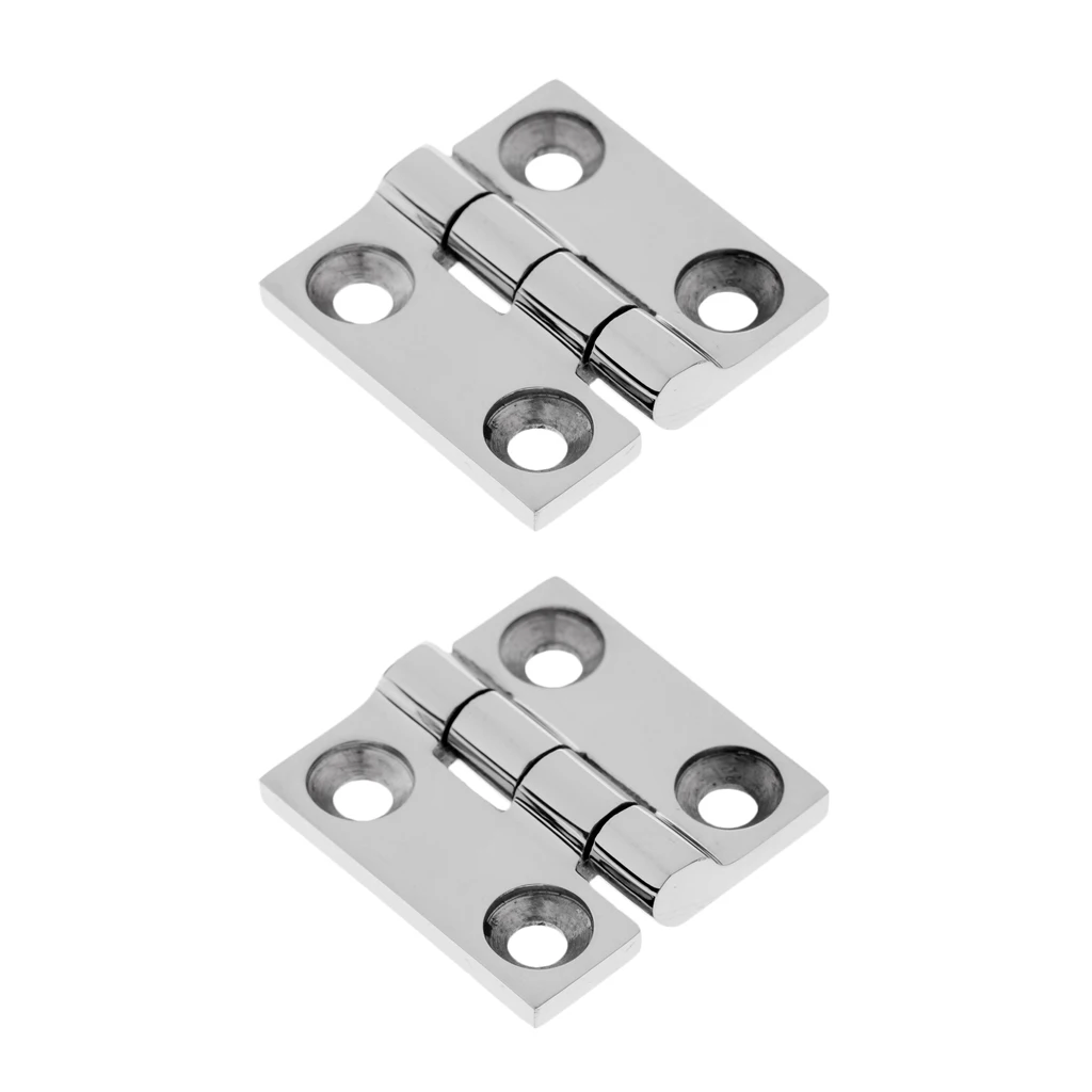 

1 Pair Mirror Polished 316 Stainless Steel Boat Flush Door Cabin Hatch Compartment Hinge Strap 1-1/2' Marine Accessories