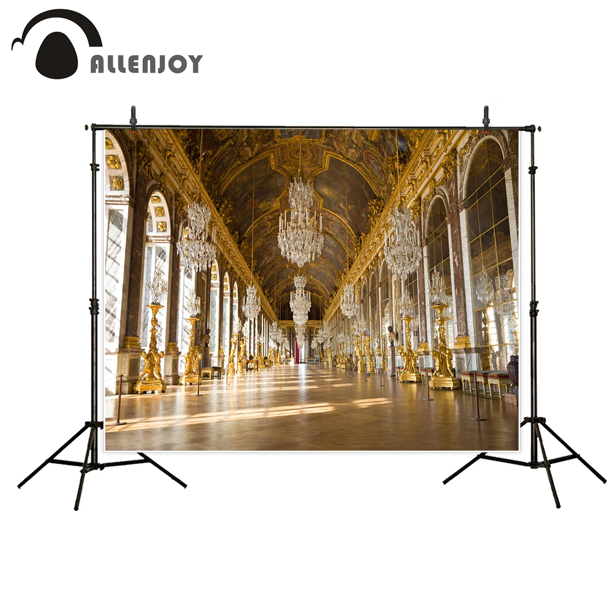 Фон для фотографий Allenjoy Великолепный Королевский дворец люстра Золотая галерея